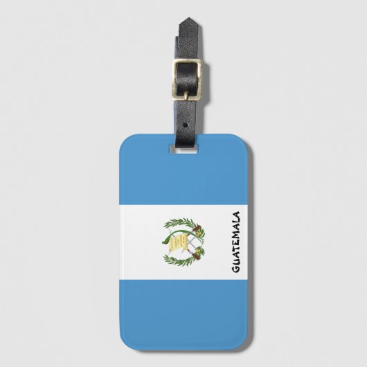 グアテマラ国旗の愛国心 ラゲッジタグ (正面縦)