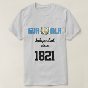 グアテマラ国旗の独立お祝い Tシャツ