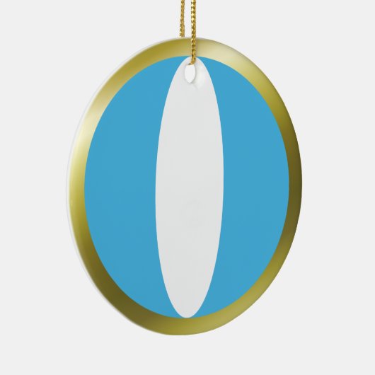 グアテマラ国旗オーナメント セラミックオーナメント (右)