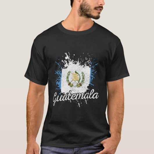 グアテマラ国旗プライドチャチャ Tシャツ (正面)