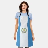 グアテマラ国旗 エプロン (着用した状態)