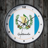 グアテマラ国旗&グアテマラトレンディーファッション/デザイン ラウンド壁時計