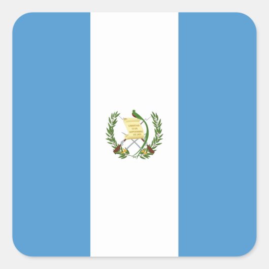 グアテマラ国旗 スクエアシール (正面)