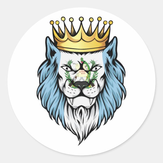 グアテマラ国旗 ラウンドシール (正面)