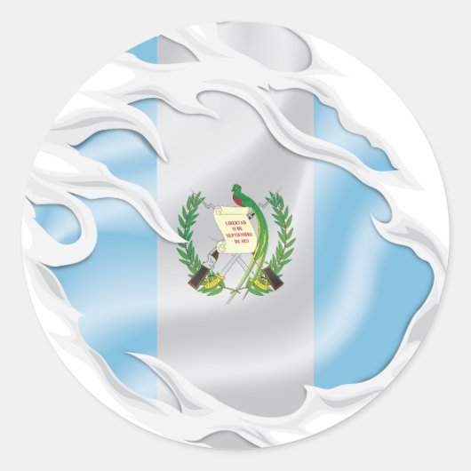 グアテマラ国旗 ラウンドシール (正面)