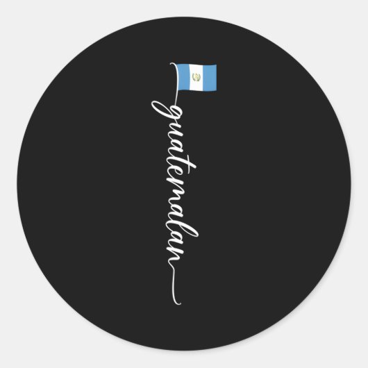 グアテマラ国旗 ラウンドシール (正面)