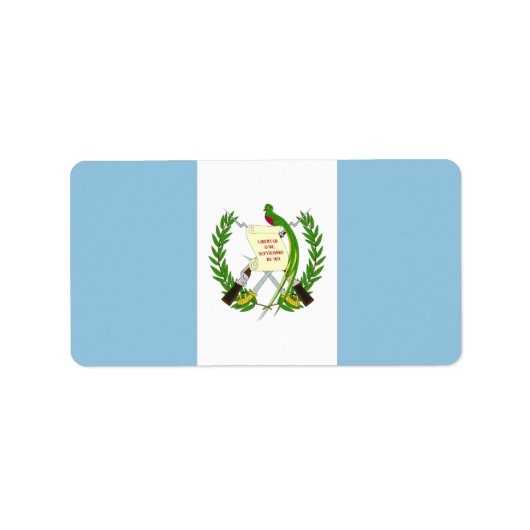 グアテマラ国旗 ラベル (正面)