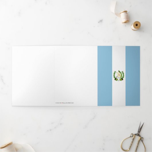 グアテマラ国旗 三つ折りカード (外部)