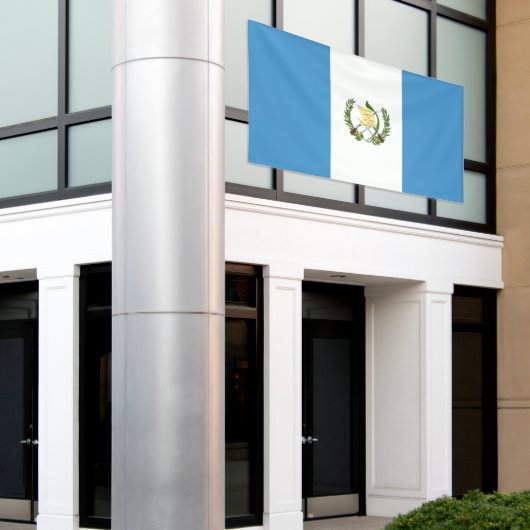 グアテマラ国旗 横断幕 (ビルの外側)