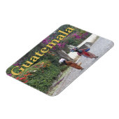 グアテマラ女性，女性，花，ド伝統的レス マグネット (左側)