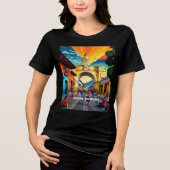グアテマラ旅行ヴィンテージポスターアンティグア トライブレンドTシャツ (正面)