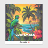 グアテマラ旅行ヴィンテージレトロポスターウォールアートセット シール (シート)