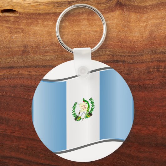 グアテマラ波旗 キーホルダー (正面)
