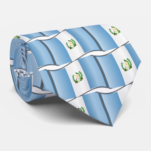 グアテマラ波旗 ネクタイ (ロール)