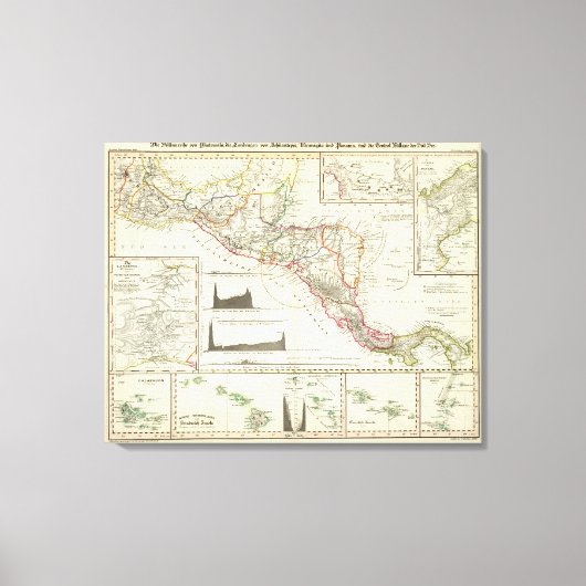 グアテマラ火山 キャンバスプリント (正面)