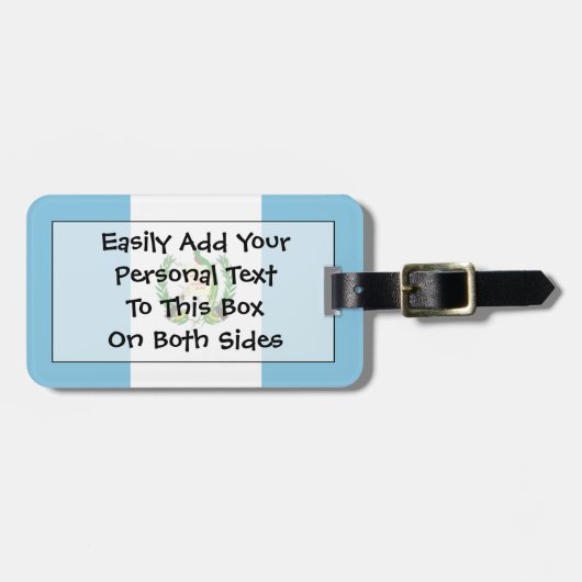 グアテマラ簡単ID個人の国旗 ラゲッジタグ (正面横)