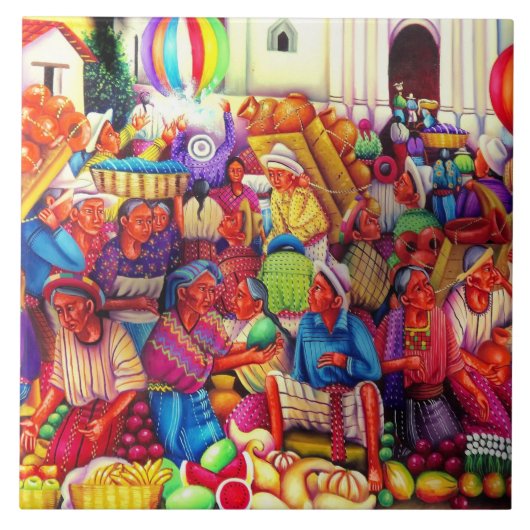 グアテマラ美術陶磁器タイル タイル (正面)