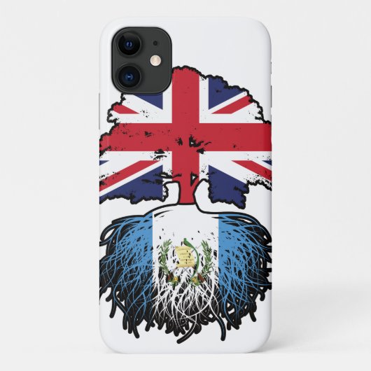 グアテマラ英国の木のルーツ国旗 Case-Mate iPhoneケース (裏面)