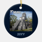 グアテマラ遺跡の寺院 セラミックオーナメント (正面)
