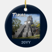 グアテマラ遺跡の寺院 セラミックオーナメント (裏面)
