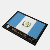 グアテマラ&グアテマラフラッグマット/スポーツウェルカム ドアマット (アングル)