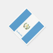 グアテマラ&グアテマラ国旗のパーティーファッション/スポーツファン スタンダードカクテルナプキン (角)