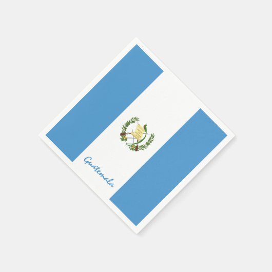 グアテマラ&グアテマラ国旗のパーティーファッション/スポーツファン スタンダードカクテルナプキン (角)