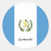 グアテマラ・グアテマラ国旗の愛国者/スポーツ ラウンドシール (正面)
