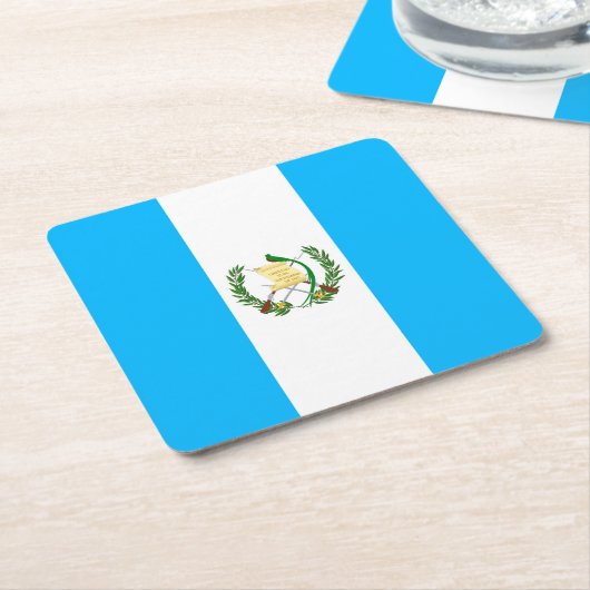 グアテマラ スクエアペーパーコースター (アングル)