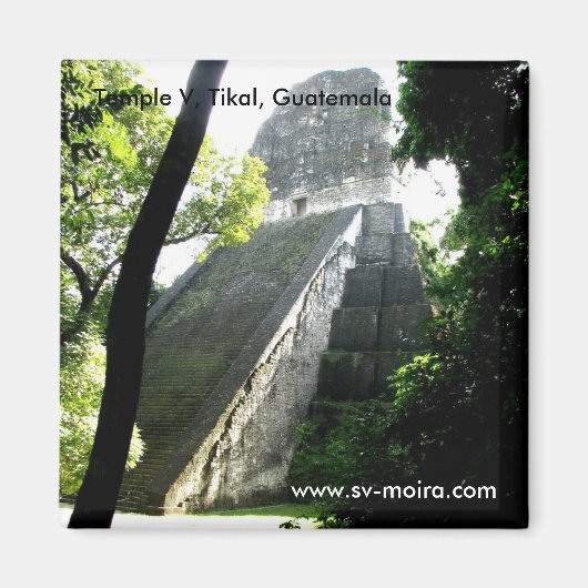 グアテマラ，ティカル，テンプルV マグネット (正面)