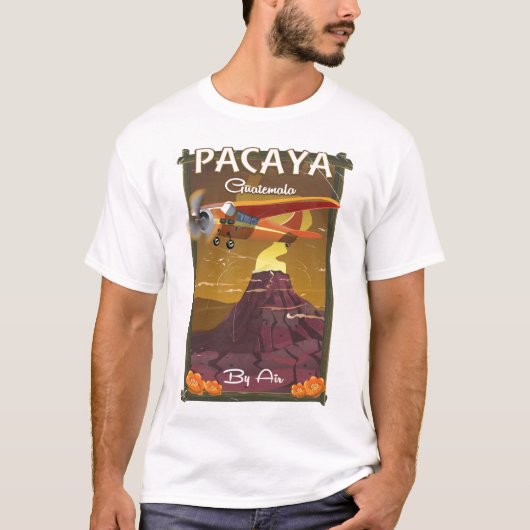 グアテマラ パカヤ火山の旅行ポスター Tシャツ (正面)