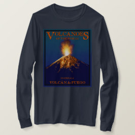 グアテマラ フエゴ火山 ロングスリーブ Tシャツ