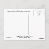 グアテマラ、リオダルチェ、マヤ集落 ポストカード (裏面)