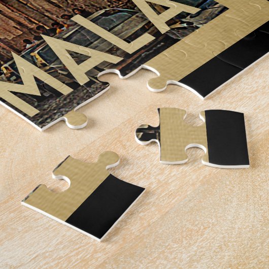 グアテマラ・ヴィンテージ旅行 ジグソーパズル (側面)