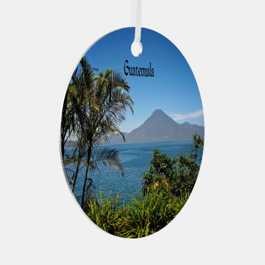 グアテマラ、自然の美しい風景陶器または メタルオーナメント (正面右)