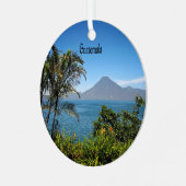 グアテマラ、自然の美しい風景陶器または メタルオーナメント (正面左)