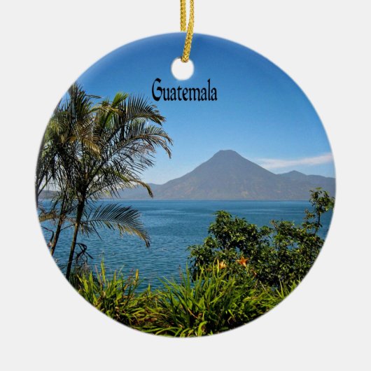 グアテマラ、自然の美しい風景 セラミックオーナメント (正面)