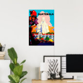 グアテマラ、陶芸先住民女性、ピラミッド ポスター (ホームオフィス)