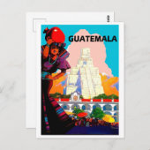 グアテマラ、陶芸先住民女性、ピラミッド ポストカード (正面/裏面)