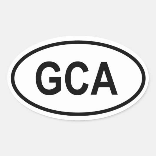 グアテマラ「GCA」 楕円形シール (正面)