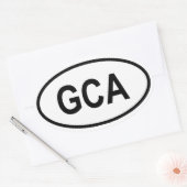 グアテマラ「GCA」 楕円形シール (封筒)