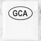 グアテマラ「GCA」 楕円形シール (バッグ)