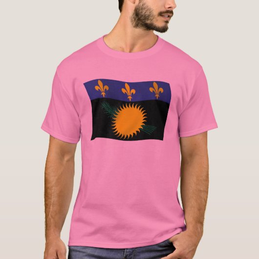 グアドループの旗のシャツ Tシャツ (正面)