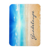 グアドループビーチサンライズ マグネット (縦)