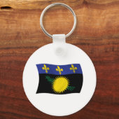グアドループ国旗のキーチェーン キーホルダー (正面)