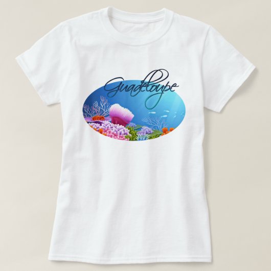 グアドループ礁 Tシャツ (デザイン正面)