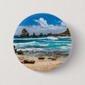 グアドループ，グランデテール，ポアント・デ・シャトー 缶バッジ (正面)