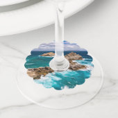 グアドループ，グランデテール，ポアント・デ・シャトー#2 ワイングラスタグ (クローズアップ)