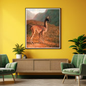 グアナコ絵画（1848年頃）のジャック・ローラン ポスター