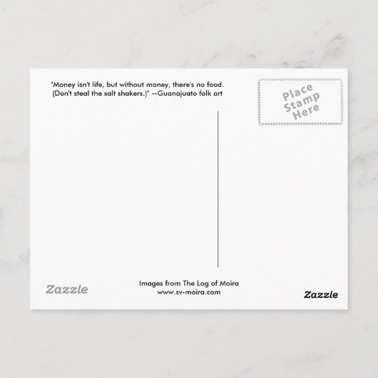 グアナジュアトフォークアートディアデロスムエルトス ポストカード (裏面)